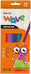 Lápis de Cor Bazze Wave Sextavado 12 cores