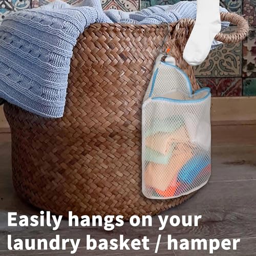 5Pcs Hanging Sock Laundry Bags