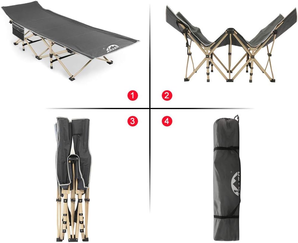 Camping Cot, 450LBS(Max Load), Portable Folding Outdoor Bed with Carry Bag for Adults Kids, Heavy Duty Cot for Traveling Gear Supplier, Office Nap, Beach Vocation and Home Lounging : Sports & Outdoors