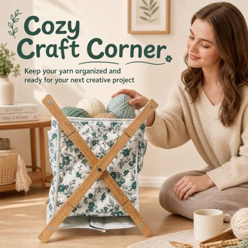 Image of Yarn Bag, Knitting Crochet Bag, Portable Yarn Storage Bags Organizer for Crocheting Project,Yarn Storage Organizer for Yarn Skeins