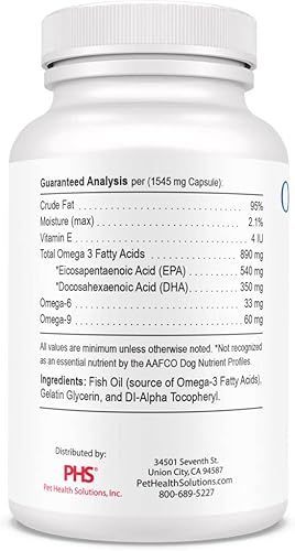 Miniatura 8 de Omega Caps HP Snip Tips para perros medianos y grandes de alta potencia EPA y DHA Máxima biodisponibilidad Suplemento de aceite de pescado formulado