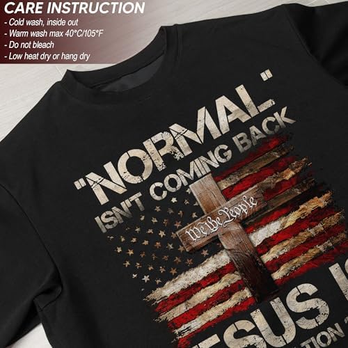 Normal Isn't Coming Back Jesus is Shirt, Christian Shirts for Men, Men Jesus Shirts, Bible Shirts for Men 1