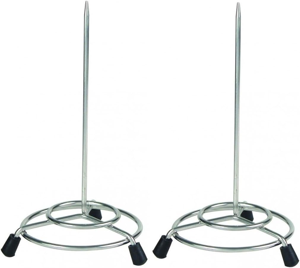 Soro Essentials- Set of 2 Chrome 6” Check Spindle- Desk Receipt Holder Spike Stick Receipts Check Bill Fork Restaurant Check Spindle Straight Rod Paper Holder