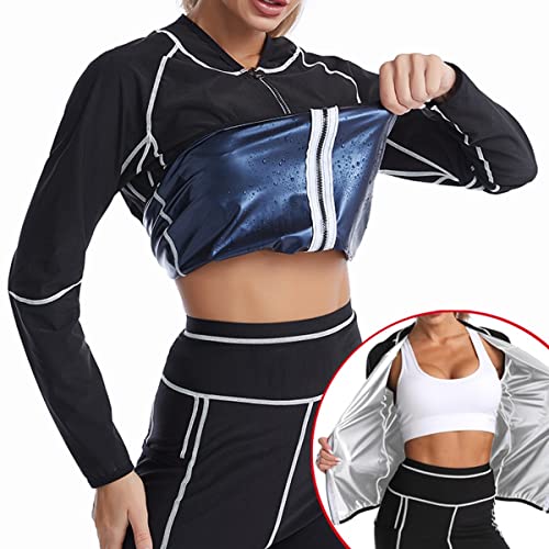 Chaqueta sauna para sudar más en el gimnasio con cierre de cremallera cómoda 4