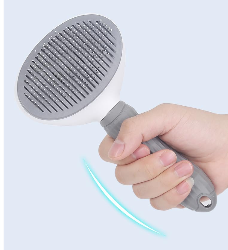 Cat Brush with Release Button for Shedding