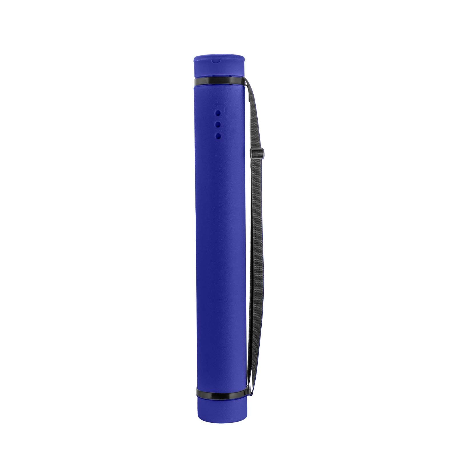 COOZEE Blue Poster Tube, 63 to 101cm Extendable Poster Storage Holder Tube with Carrying Strap, Poster Carrying Case for Blueprints, Scrolls, Maps and Architect Papers