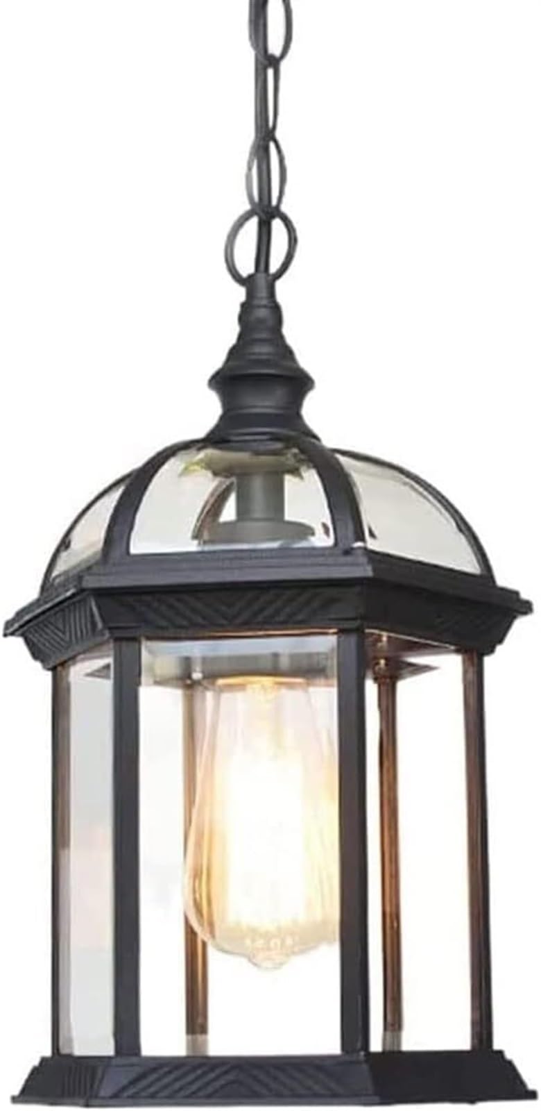 WEYIMVTO Outdoor Pendant Lights, Glass Exterior Waterproof Chandelier – Vintage Outdoor Ceiling