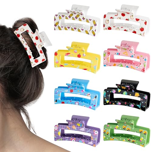 PANTIDE 8Pcs Teacher Hair Claw Clips Accessories for Women Girls -...