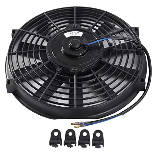 Ventilateur Électrique 12 Pouces 12V Universel Mince 800 CFM - Refroidissement Moteur Avec Kit Montage