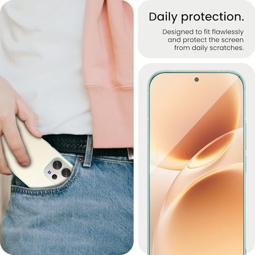 Image of ArmourPro Tempered Glass for Vivo V70 with Back Clear Membrane Guard, Edge to Edge Screen Protector, Anti-Bubble, Anti-Fingerprint, Oil Resistant, Installation Kit | Black