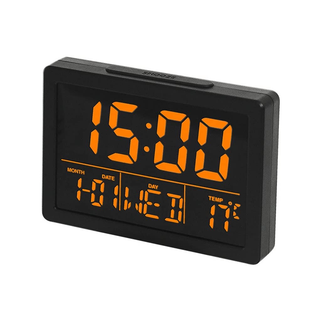 HRWLY LED Music Alarm Clock Voice Control Date 12/24H Electronic Table Night Mode Snooze Digital Clocks for Living Room(3-pack)
