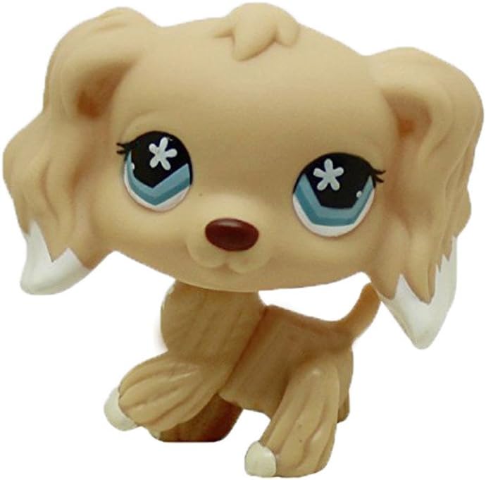 Meidexian888 Figure Toy Dog, Rainbow Eyes Dog LPS Pet Shop Cream Toy Party Decorations Brown