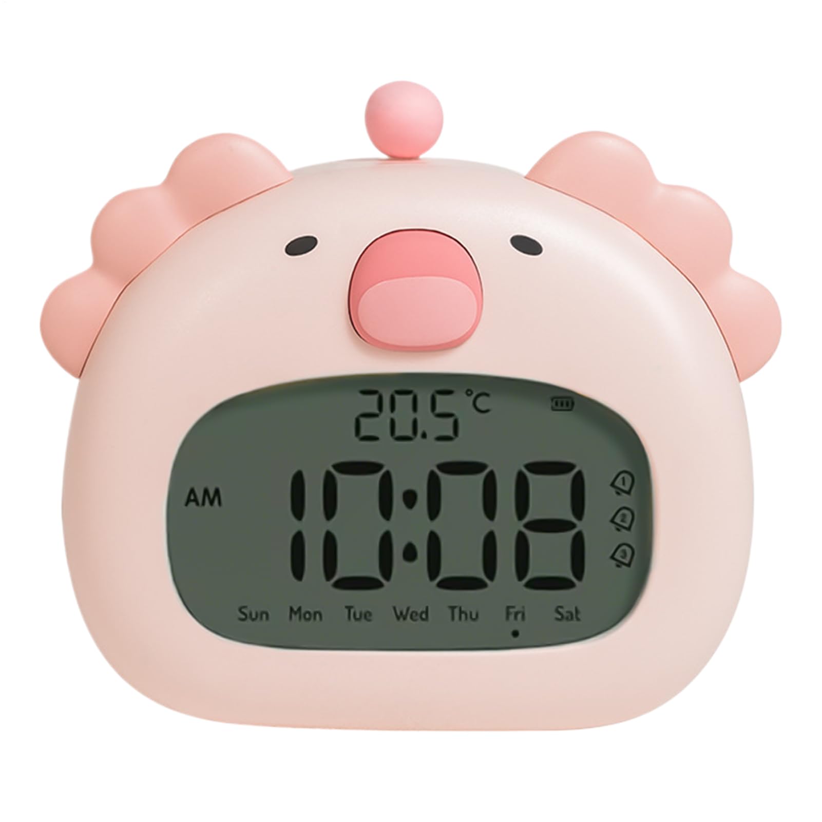 Réveil Axolotl LED rechargeable et veilleuse réglable pour crèche et école