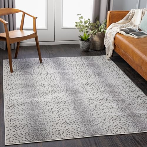 Image of Artistic Weavers Pablo Antelope Print Area Rug, 7'10" x 10', Charcoal