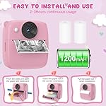Instant Print Camera for Kids, 1080P HD Kids Digital Cameras Instant Print Photos with 32GB SD Card, Christmas Birthday Gifts for 3 4 5 6 7 8 9 10 11 12 Year Old Girls Boys - Image 5
