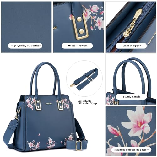Image of Pomelo Best Purses and Handbags for Women with Multiple Pockets, Leather Top Handle Satchel Fashion Tote Shoulder Bags Ladies