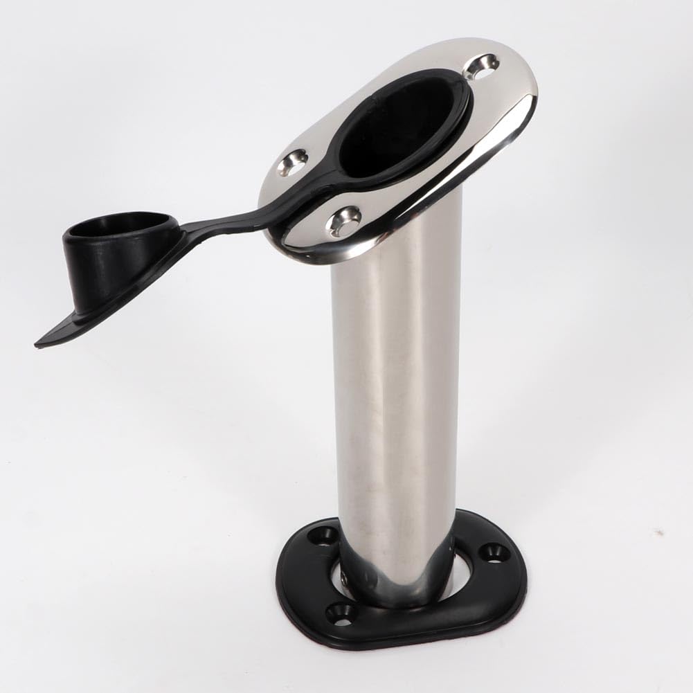 flush mount porta canna da pesca, in acciaio INOX, 30 gradi