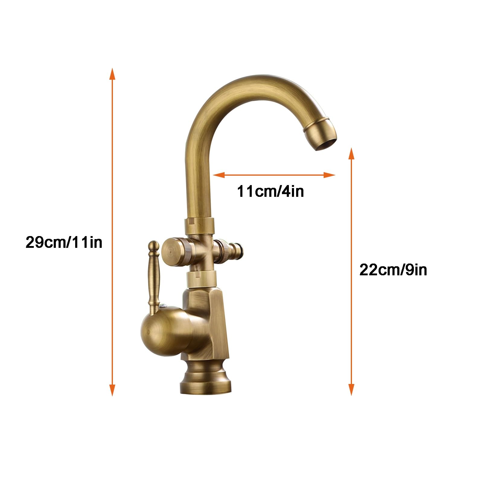 Columna de Agua Jardín Grifo Exterior Grifos de Latón para Suelo Resistentes Al Viento Y La Lluvia Giratorios 360° para Terrazas Y Patios.