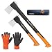 Produktbild FISKARS© Set Spaltaxt X21 - L + X11 - S + Xsharp Axt- und Messerschärfer + Handschuhe
