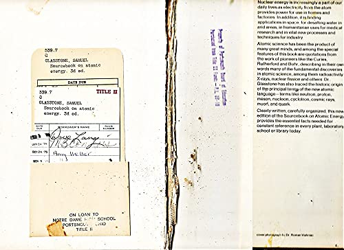 Sourcebook on Atomic Energy (Third Edition) B000Q9OYUC Book Cover