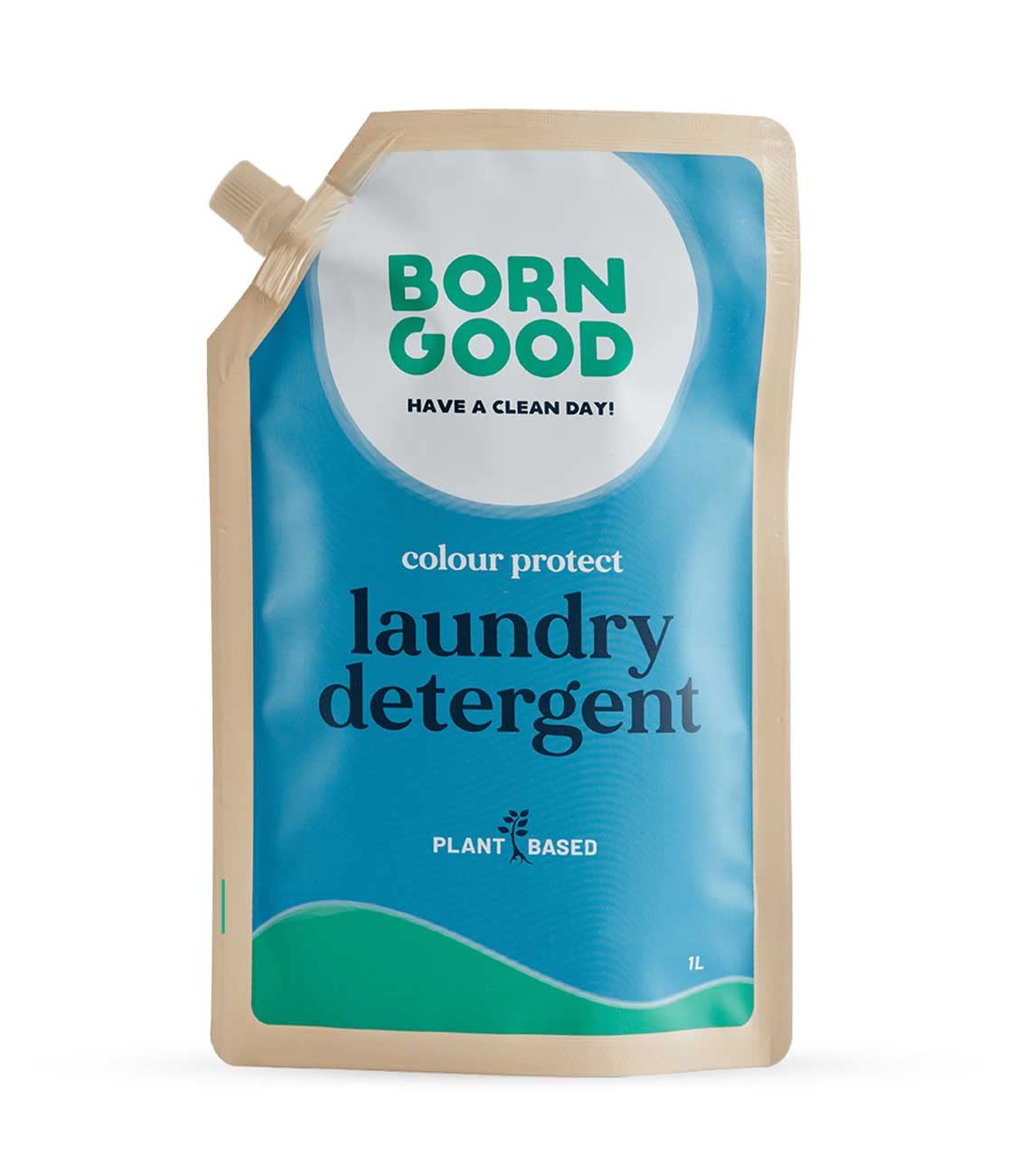 Born Good Plant Based Colour Protect Laundry Detergent, Biodegradable, Non-Toxic And Eco-Friendly - 1 Ltr (Pack of 1) Refill Pouch