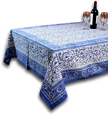 Homestead Rajasthan Block Print Tablecloth-60 x 90" Rectangle