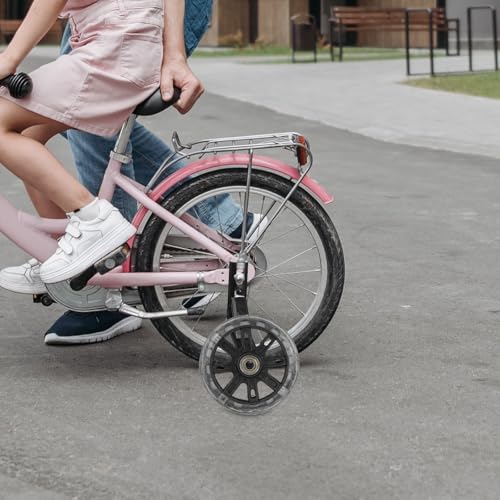 2 Pcs Ruedas de Entrenamiento para Bicicleta Juego de Ruedas Auxiliares con Luz Intermitente y Silenciosas miniatura 6
