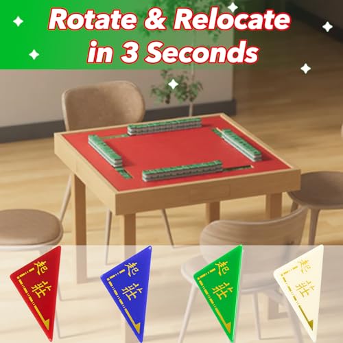 Set 4 Pcs Mahjong Dealer Marker Acrílico miniatura 5
