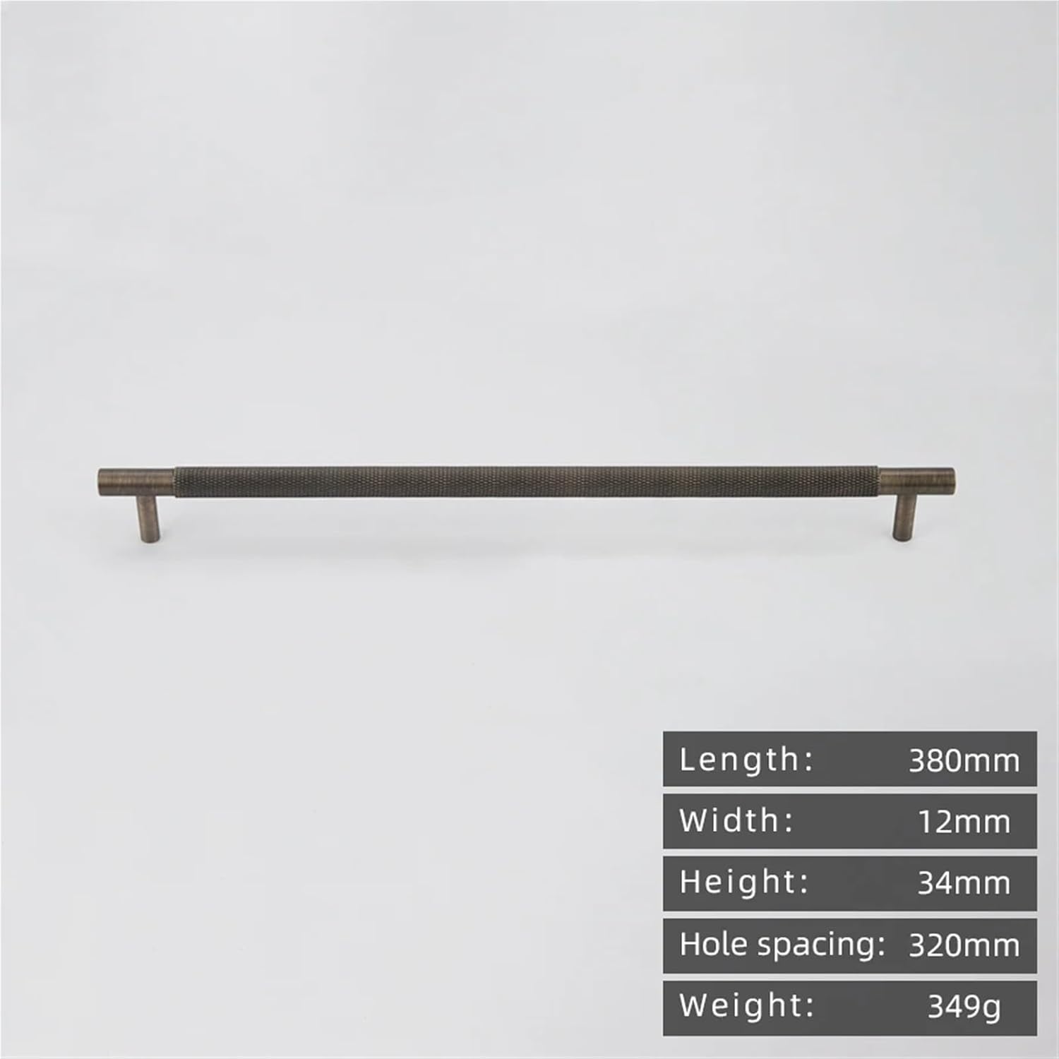 Solid Brass Embossed Gold 320mm Long Handle Retro Antique Drawer T-Handle Cabinet 1Pcs(8838-320-Antique)