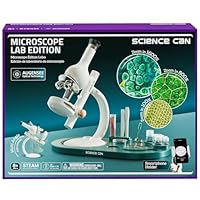 Science Can Microscope for Kids 40X-1600X Beginner Microscopes with 8 Prepared Slides, Educational Science Kits with WF10x & WF20x Eyepieces, STEM Toys for Kids Ages 8-12