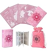 [Upgrade] Classic Pink Tarot Cards with Guidebook-Tarot Cards for Beginners-Learining Tarot Cards...