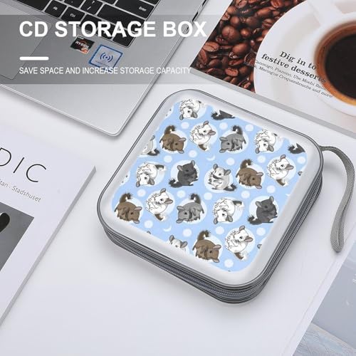 Funda para CD de plástico duro portátil con 40 fundas para hogar y coche 5