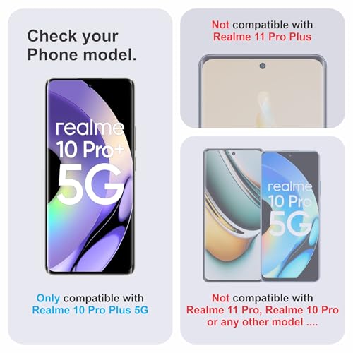 Image of TPU hydrogel Edge to Edge Screen Protector Guard For Realme 10 Pro Plus (6.7 Inch) With Installation Kit | Fingerprint Compatible | Edge to Edge Coverage