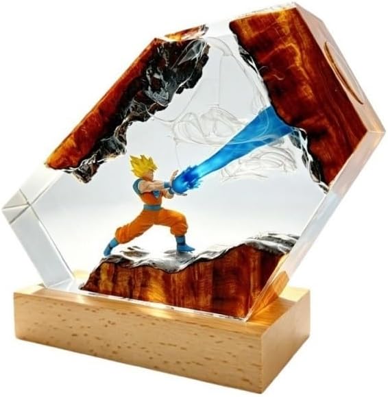 Super Saiyan Resin Night Light Ornament, LED Decorative Lamp
