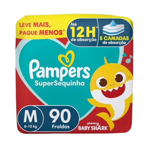 Fralda Pampers Supersequinha Tamanho M 90 Unidades