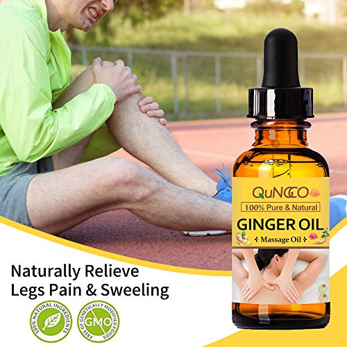 5 Pack Ginger Massage Essential Oil For Lymphatic Drainage,Natural Drainage Ginger Oil,Spa Massage Oils, Repelling Cold And Relaxing Massage Oil-30Ml #TOP4