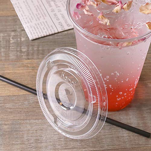 Karat C-KC626TS 98mm Diameter Flat Lids for Karat Cold Cups, Case of 1000 - Thumbnail 2