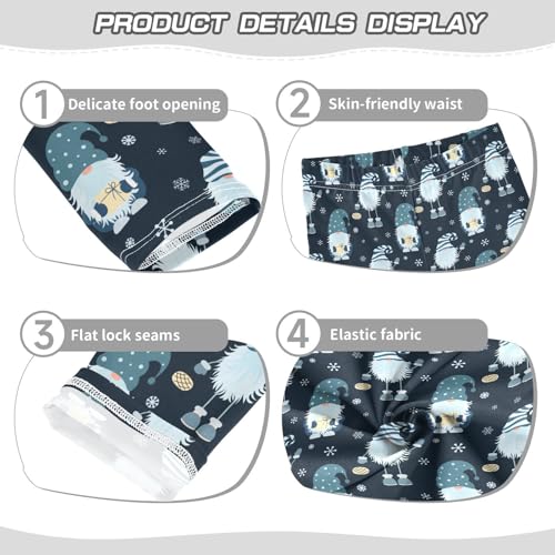 Girls Leggings Soft Toddler Ankle Length Bottoms Christmas Gnome Snowflakes Kids Dance Yoga Pants 4-10 Years3