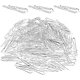 200 Pcs Plastic Alligator Clips, Clear U Shape Fabric Clips with Teeth Transparent Clothing Fixing Clip for Ties Shirts Pants Socks Hold Garments in Place