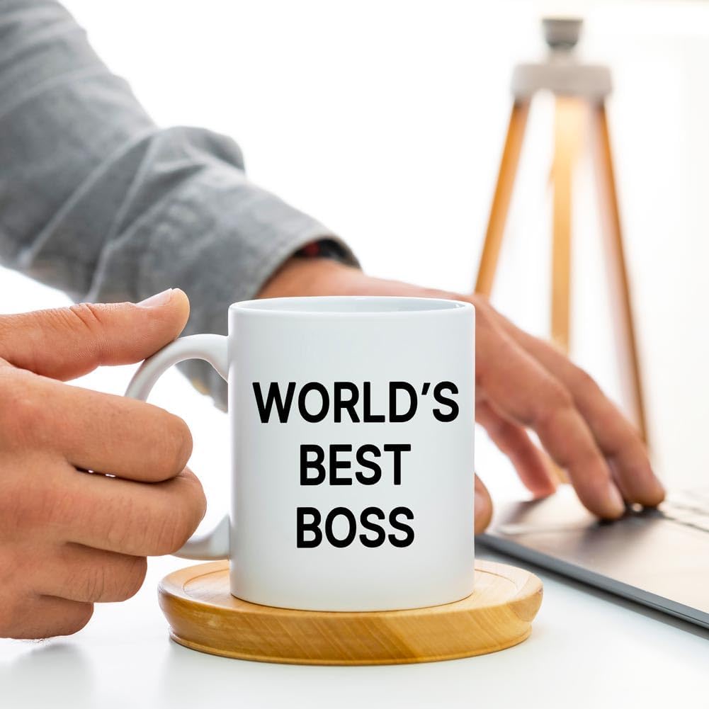 Breezy Valley World's Best Boss Mug - Funny Gifts for Women and Men, Boss Day, Christmas or Birthday Gift for Male or Female, Coffee Mug for Office, 11oz - Image 4