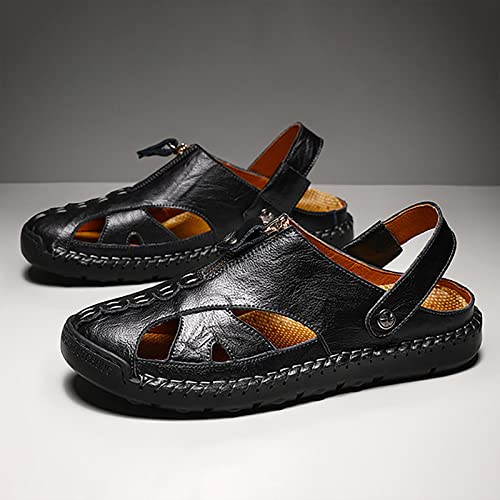 -Leather ls Breathable Sporty Handmade Large Men's Casual Shoes Versatile Daily Beach ls British Foreign Trade Men Shoes Winter Sporty Black2