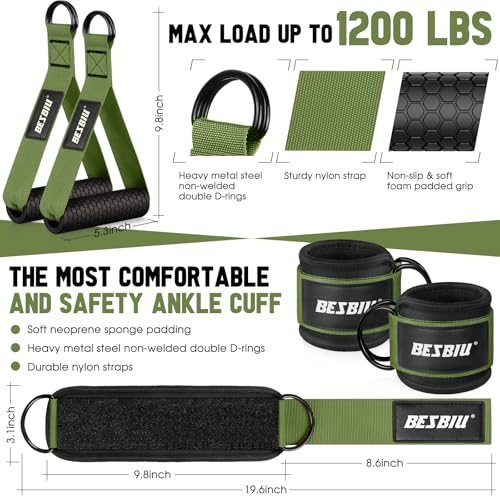 Image of Heavy Resistance Bands for Working Out, 300lbs /360lb /420lb Exercise Bands Workout Bands with Handles, Door Anchor, Ankle Straps, Home Gym Workout Equipment for Men Fitness Strength Training Stretching