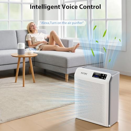 Image of Air Purifier for Home Large Rooms, HEPA Air Purifier with Smart WiFi APP Control,Covers Up to 3500 ft,AQI Display, Ultra-Quiet Sleep Mode & Auto Mode, Air Cleaner for Pet Hair Dust Pollen Odors
