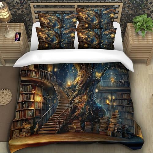 Housse de Couette Arbre 3D 140x200 microfibre imprimée lit simple - 4