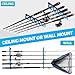PLUSINNO H5P Fishing Rod/Pole Holders for Garage, Wall or Ceiling Mounted Fishing Rod Holder with Soft Protective Pad, Fishing Rod Storage Organizer Holds up to 5/10/20 Rod or Combos or Nets