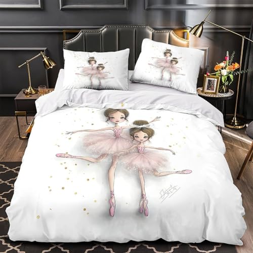 Housse de couette danseuses hypoallergénique en microfibre douce 3D - 2