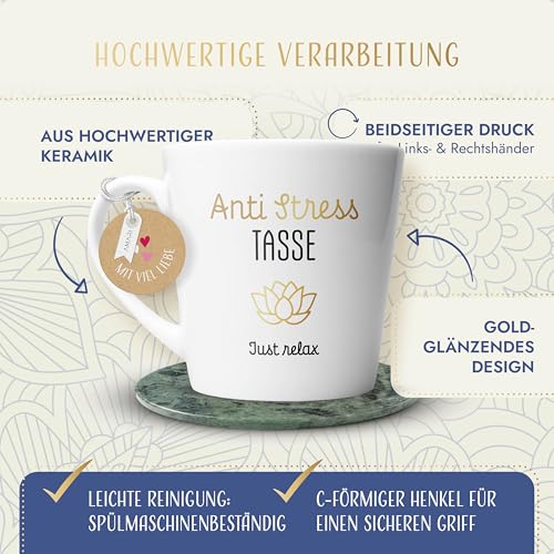 Amari ® Anti-Stress Tasse – Geschenk für die beste Freundin – Lustiger Kaffeebecher & Teetasse – Dankeschön Freundin Geschenkidee – Bild 3