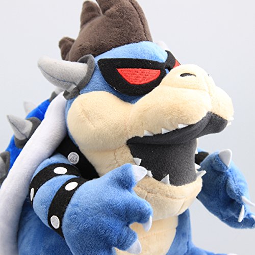 uiuoutoy Super Mario Bros. Bowser de pelúcia com arco escuro, 25 cm, conjunto de 2 peças