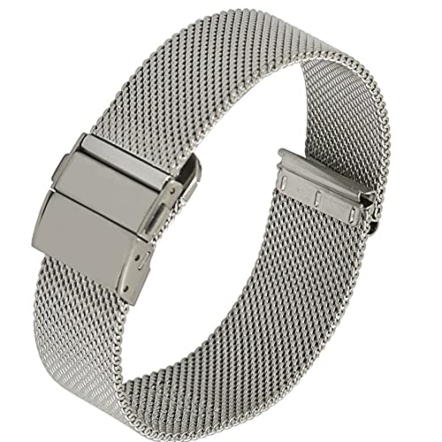 Bracelet montre acier boucle papillon pour le bureau et les sorties