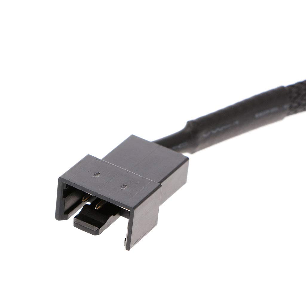 4-Pin Molex Maschio a 3-Pin/4-Pin PWM Cavo Adattatore di prolunga per Ventola con Maniche Maschio, Cavo Adattatore-Nero